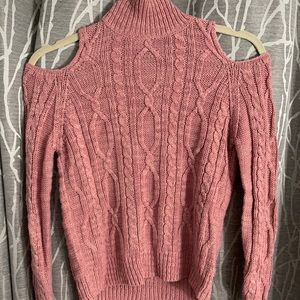 open shoulder sweater